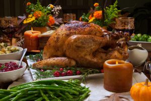 Thanks giving turkey with green beans